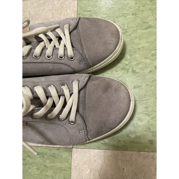 ECCO Grey Womens Soft 7 Walking Suede Leather Sneaker Size  9-9.5 40 EU Travel - Picture 7 of 9